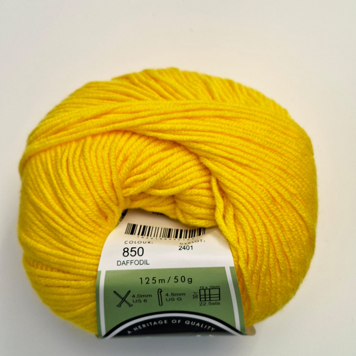 Morris & Sons Empire Wool 8 Ply - Daffodil | Superfine Merino