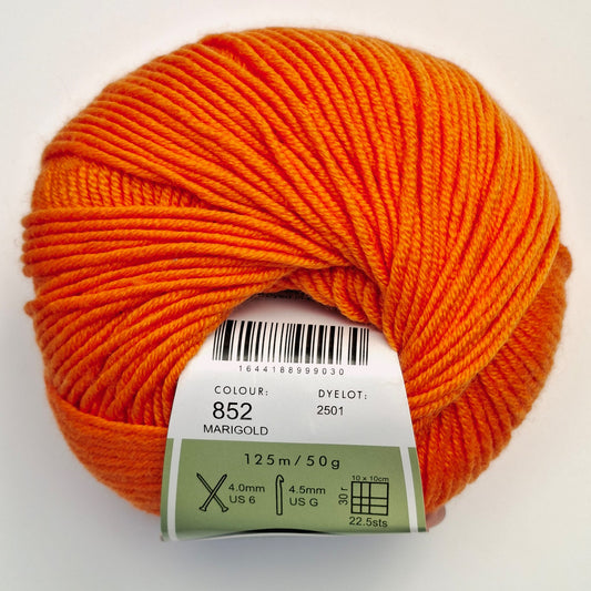 Morris & Sons Empire Wool 8 Ply - Marigold | Superfine Merino