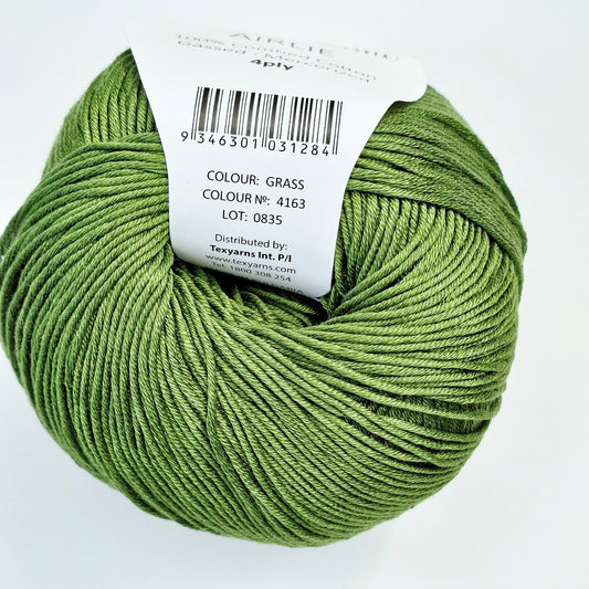 Bellissimo Airlie | 4 Ply Cotton Yarn 50g | Grass Green