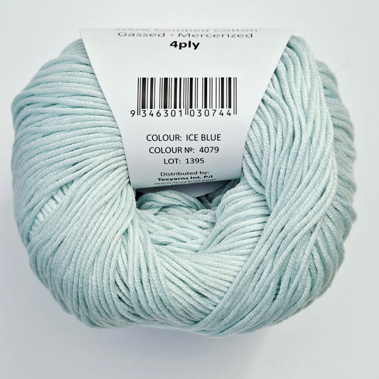 Bellissimo Airlie | 4 Ply Cotton Yarn 50g | Ice Blue