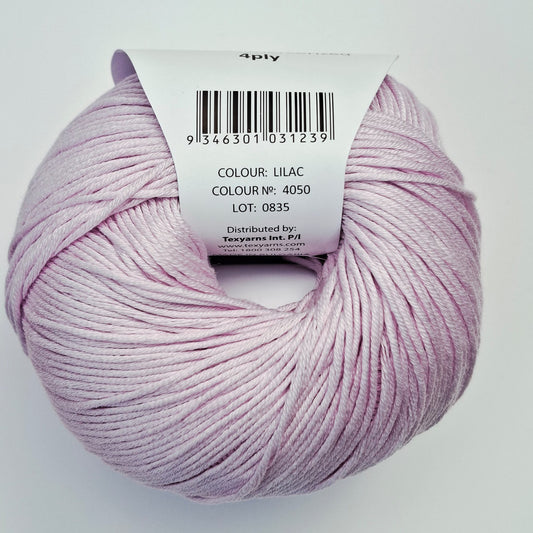 Bellissimo Airlie | 4 Ply Cotton Yarn 50g | Lilac