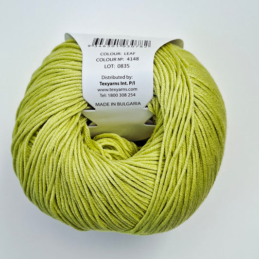 Bellissimo Airlie | 4 Ply Cotton Yarn 50g | Leaf Green