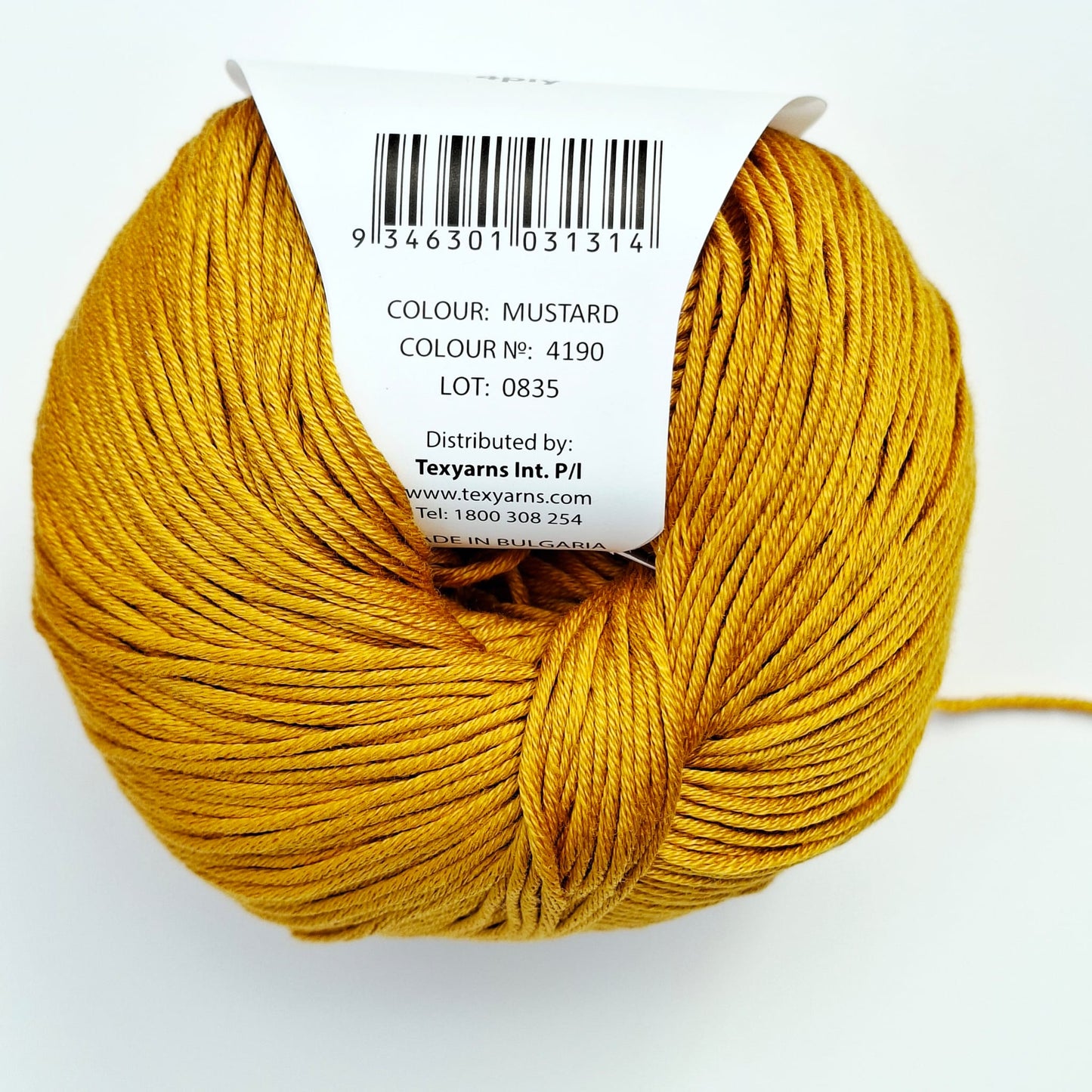Bellissimo Airlie | 4 Ply Cotton Yarn 50g | Mustard