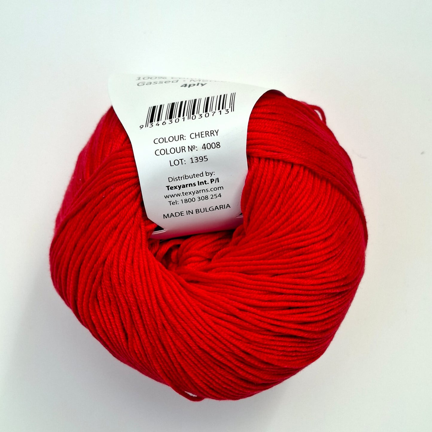 Bellissimo Airlie | 4 Ply Cotton Yarn 50g | Cherry