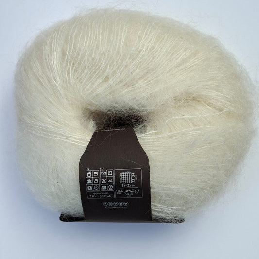 Rowan Yarns | Kidsilk Haze Mohair & Silk Lace Yarn | Cream