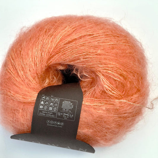 Rowan Yarns | Kidsilk Haze Mohair & Silk Lace Yarn | Peach