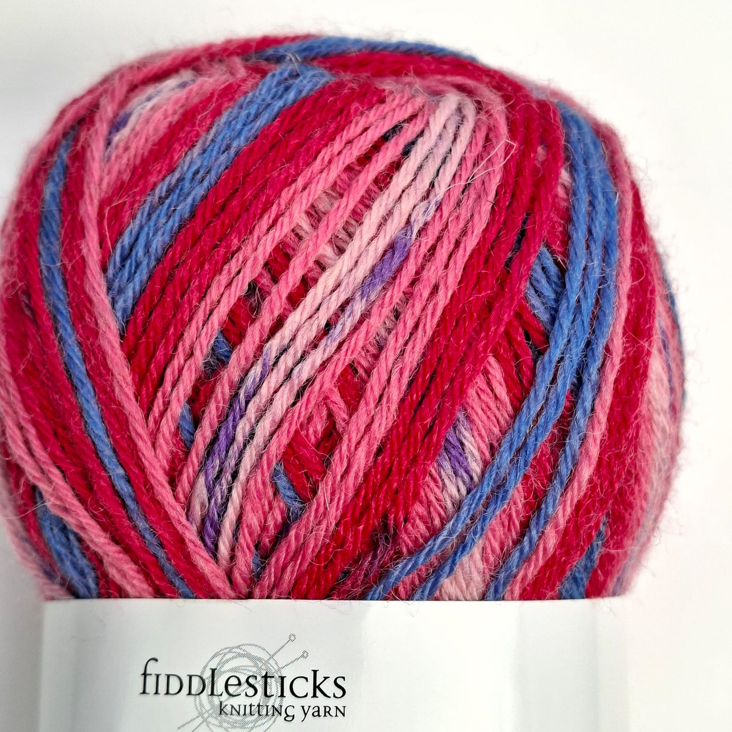 Fiddlesticks Harlequin 4 Ply Sock Yarn - Claret Self Striping