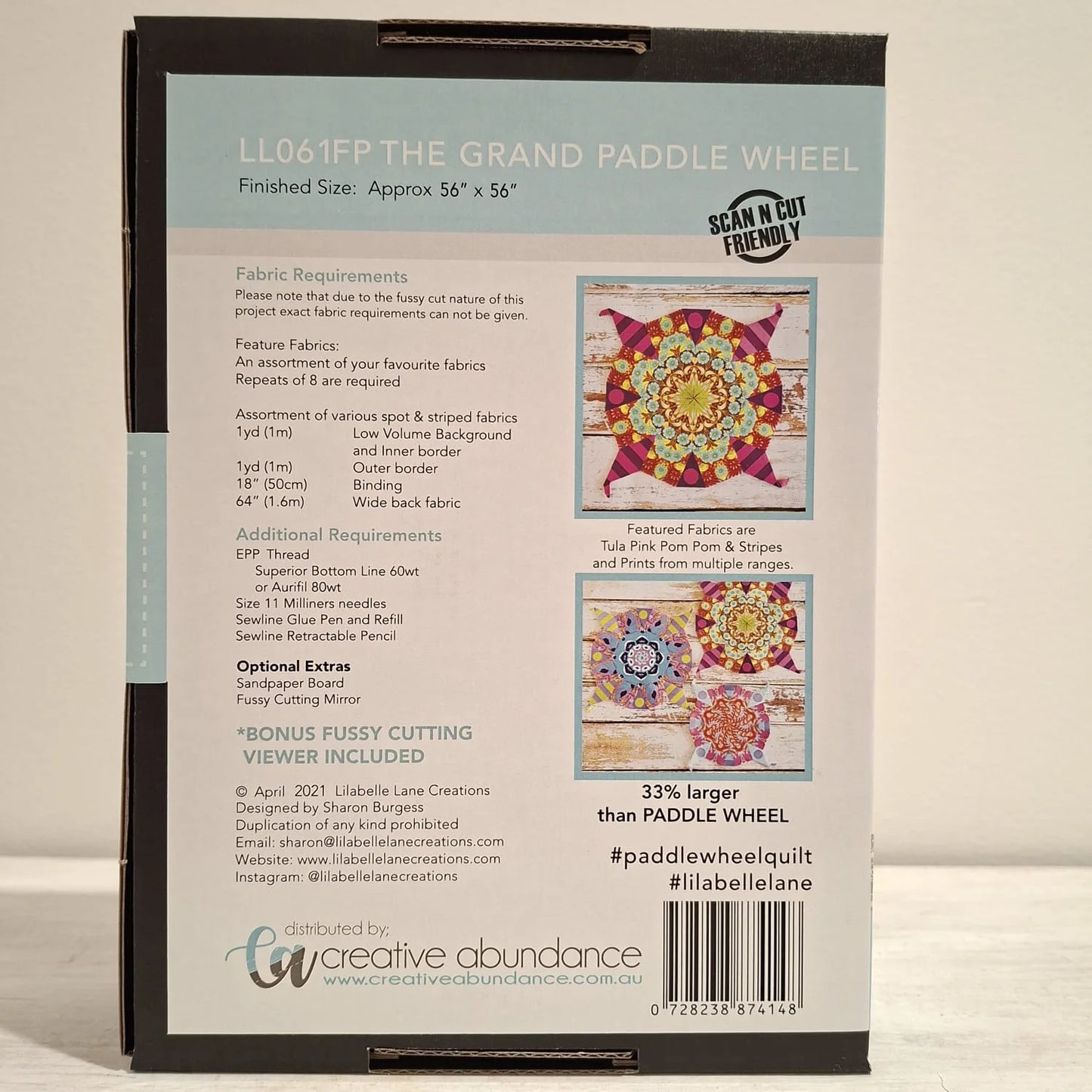 The Grand Paddle Wheel Fussy Cut Quilt | Pattern Booklet, EPP & Templates