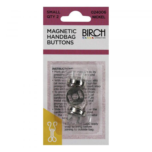 Magnetic Nickel Handbag Buttons (With Prongs)