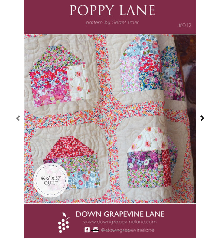 Poppy Lane Throw Quilt Pattern