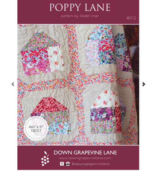 Poppy Lane Throw Quilt Pattern