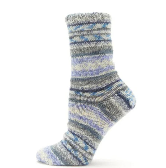 Fiddlesticks Jester 4 Ply Sock Yarn - Grey Blue Self Striping