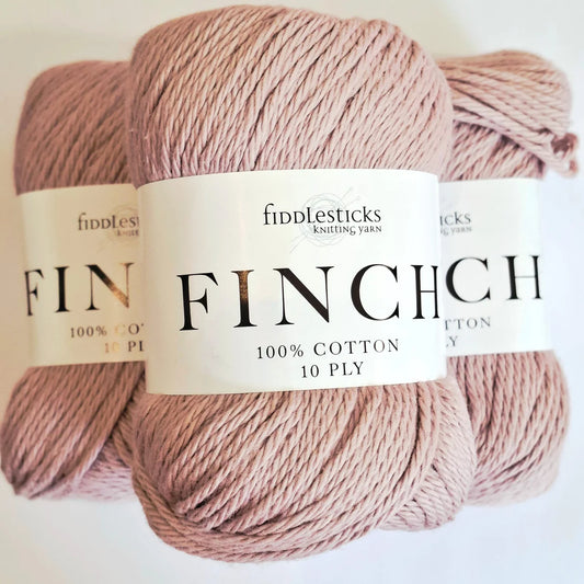 Fiddlesticks Finch | 10 Ply Aran Combed Cotton Yarn | Ballet
