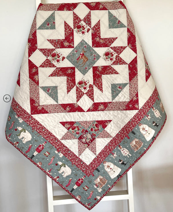Isabelle Star Quilt Kit with Pattern & Tilda Merry Little Christmas Fabric