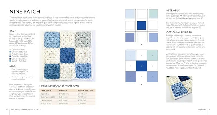 Patchwork Granny Square Blankets