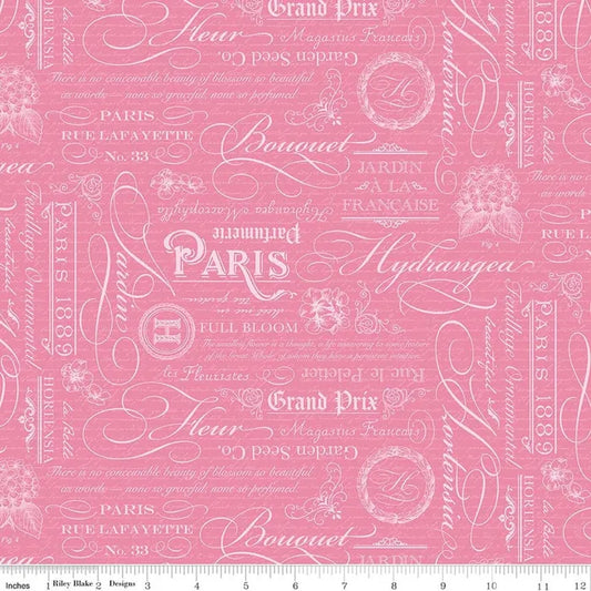 Hydrangeas in the Garden | Riley Blake Designs | Text Rose Pearl | Cotton | 25cm